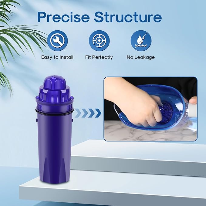 ICEPURE Pitcher Water Filter Replacement for PUR CRF950Z, CRF-950Z, PPF900Z, PPF951K, PPT700W, CR-1100C, CR1100CV, DS-1800Z, PPT711W, PPT711B, PPT111W and More PUR Pitcher and Dispensers System, 4PACK