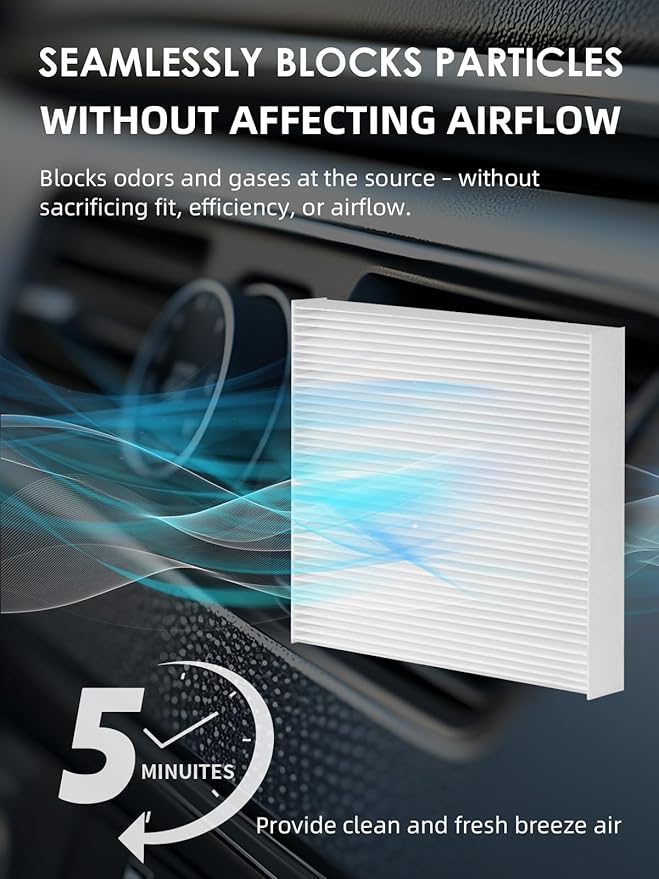 CF11182 Cabin Air Filter, Replacement for CP182 Honda Civic, Clarity, CR-V, CR-Z, HR-V, Fit, Insight, Odyssey, Acura MDX, RDX, TLX, INTEGRA, A/C Car HEPA-Filters, 3-Pack