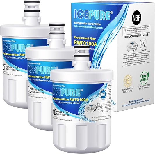 ICEPURE 5231JA2002A Refrigerator Water Filter,Replacement for LG LT500P, GEN11042FR-08, ADQ72910901, ADQ72910907, LFX25974ST, LFX25973S, Kenmore 9890, 469890, LSC27925ST, 3PACK(Package may vary)
