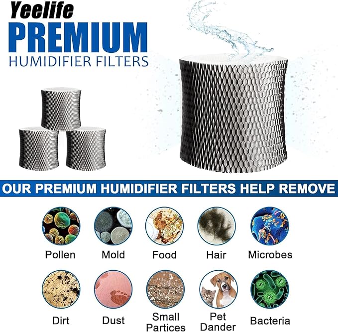 HWF65 Humidifier Filter Compatible with Holmes Humidifier Filter, Replacement Humidifier Filter C, HWF65PDQ-U (2Pack)