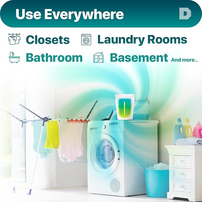 Dry & Dry [2 Packs Standing Moisture Absorbers to Control Excess Moisture for Basement, Closets, Bathrooms, Laundry Rooms - Moisture Absorbers Moisture Absorber