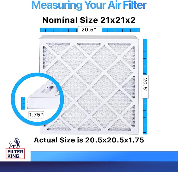 Best 21x21x2 Air Filters | 4 Pack | MERV 8 HVAC Pleated AC Furnace Filters, Protection Against Mold and Pollen, Allergen Reduction, Increases Air Quality