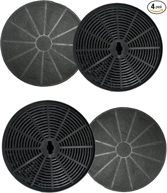 4 Pack Activated Carbon Range Hood Filter - Fits Hau-slane IN-R100SS-30/WM-530SS/WM-538SS/WM-590SS/WM-630SS/CFI001/CFI007-40% Faster Odor Reduction - No-Tool Snap Install