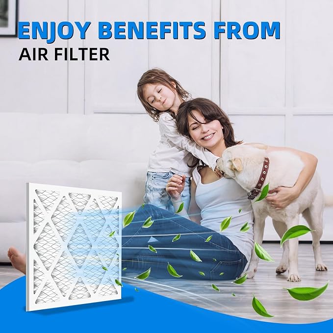 (6 Pack) 14x30x1 Furnace Air Filters, MPR 1900 & FPR 10, MERV 13 Pleated Air Filter (Actual Size: 13.75" x 29.75" x 0.75")