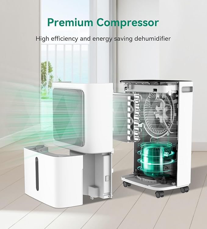 Dehumidifiers for Home, Large Room, Bathroom, Three Operation Modes, Intelligent Humidity Control