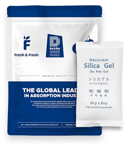 Dry & Dry 400 Gram [10 Packets] Premium Silica Gel Packets Desiccant Dehumidifiers - Rechargeable Fabric Silica Packets, Silica Gel Packs, Silica Gel