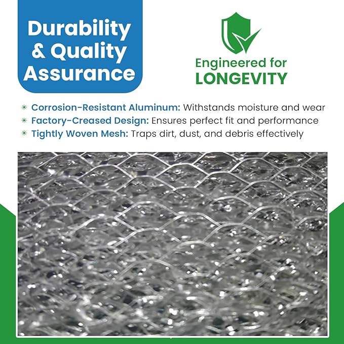Filter Everything Washable Aluminum Air Filter – 16 x 20 x 1 7/8 – Permanent, Reusable HVAC Intake Filter – Heavy-Duty Expanded Aluminum Mesh – Pre-Filter for HEPA or Pleated Filters