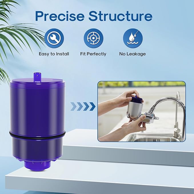 ICEPURE Heavy Metal Reduction Faucet Filter Replacement for Pur® Plus RF9999®, All PUR Faucet Filtration Systems, Removes Lead, Mercury, Chlorine, Fits FM-2500V, FM-3700, Advanced Faucet Mounts, 6PACK