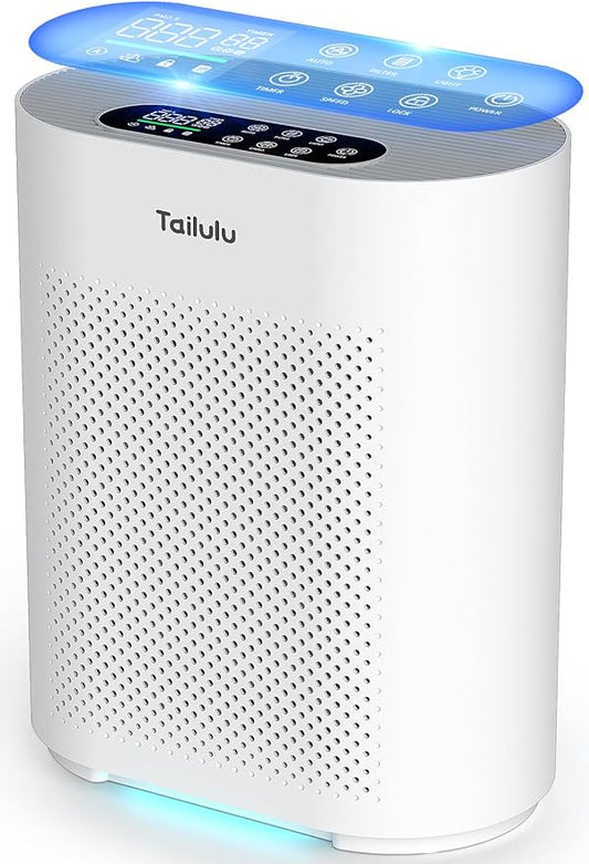 Air Purifiers for Home Large Room up to 2200ft², H14 HEPA Filter Air Purifiers PM2.5 Air Quality Sensor Smart Mode, 20dB Sleep Mode & Night Light Quiet Air Cleaner for Living Room, Bedroom, etc.