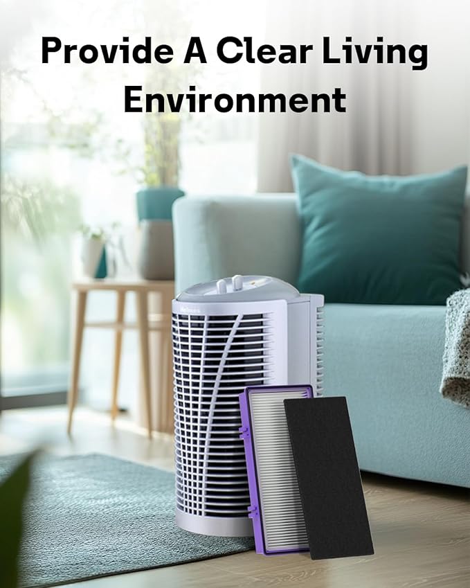 HAPF30AT-Total Aer1 Filter Replacement for Holmes Air Purifiers, Compatible with HAPF30AT and HAP242-NUC (4 HEPA + 8 Carbon Booster Filters),12 pack