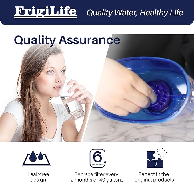 Pitcher Water Filter Replacement with Pur CRF950Z, CRF-950Z, DS-1800Z, PPT700W, CR-1100C, PPT711W, CR-6000C, PPT710W, PPF900Z, Compatible with more PUR Pitchers Dispensers, 4PACK