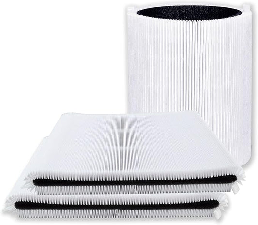 PUREBURG 47501 47502 Replacement Filter Compatible with Nuwave OXYPURE HEPA 300 Air Purifier,3-Pack H13 True HEPA & Activated Carbon 2-in-1