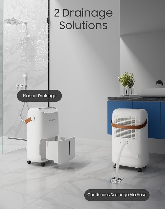 Dehumidifier for Basement,Home,Bathroom,Bedroom 45 pint/Day 4500 Sq ft Dehumidifiers with Drain Hose,Most Efficient Energy Star 2025,Intelligent Humidity Control,3 Modes,24H Timer (45 Pint)