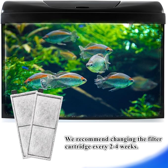 12 Pack Large Filter Cartridge for Top Fin RF-L Filter, Aqurium Filter Cartridge Refill for Top Fin Desktop Aquariums with Large Retreat Filter