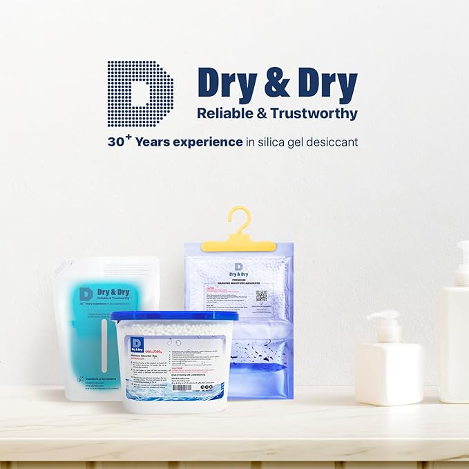 Dry & Dry Moisture Absorbers Refill Beads (8 LBS) - Dehumidifiers for Home Dehumidifier for Basement Dehumidifiers for Bedroom Small Dehumidifiers Dehumidifiers Moisture Absorbers