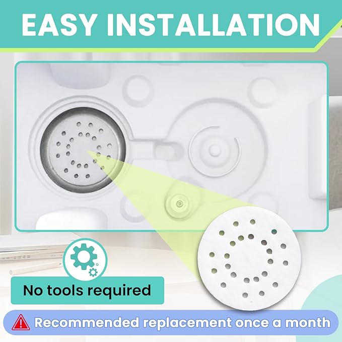 8 Pack A451 Anti-Mineral Pads Humidifier Replacement Filters Compatible with BONECO S200, S250 & S450 Steam Humidifiers