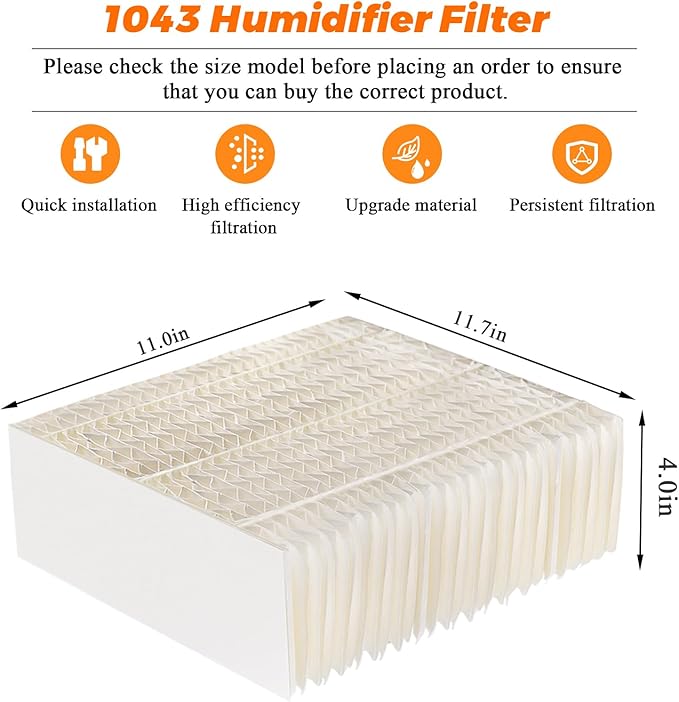 Blutoget 1043 Humidifier Wick Filter Compatible with Essick Air EP9 Series EP9500, EP9700, EP9800, EP9R500, EP9R800 821000 826000 826800 831000 &Bemis Space Saver 800 8000 Series Humidifiers