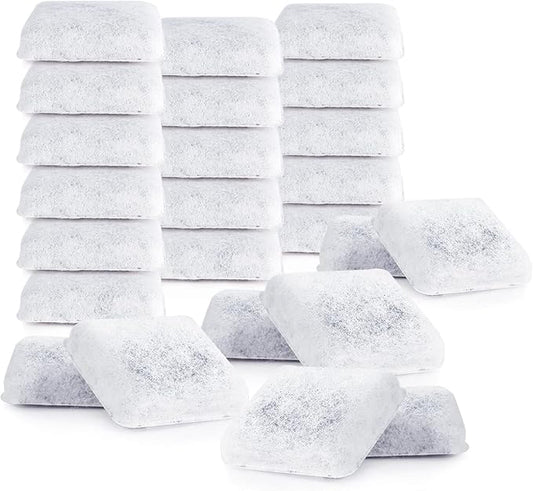Pack of 24 Replacement Filters Compatible with Petmate Mason, Petmate Replendish, Mason Gravity Pet Fountains - Dog/Cat Water Fountain Dispenser Filters