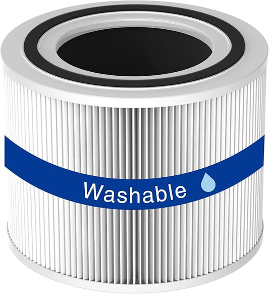 Core 300 𝐖𝐚𝐬𝐡𝐚𝐛𝐥𝐞 Replacement Filter for LEVOIT Core 300, Core 300S and Core 300-P Air Purifier, 3-in-1 H13 True HEPA Filter with High-Efficiency Activated Carbon for Core300-RF, 1 Pack