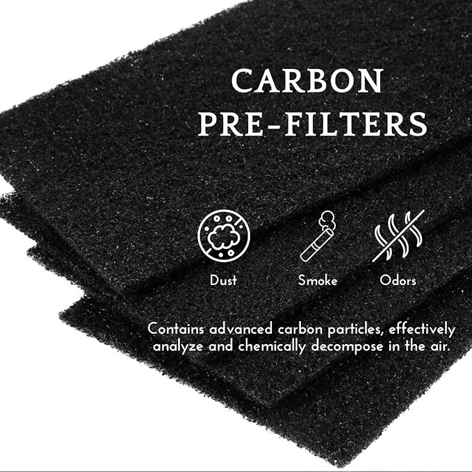 Nispira AER1 HAPF300AHD Allergan Remover Filters for Holmes Air Purifier HAPF300AH-U4R HAPF30AT HAP242-NUC, 4 HEPA 4 Carbon Booster Set
