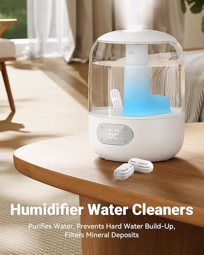 Demineralization Cartridge Compatible with All LEVOIT Top Fill Humidifiers, 8 Pack Humidifier Water Cleaners, Efficiently Eliminate Dust & Odor