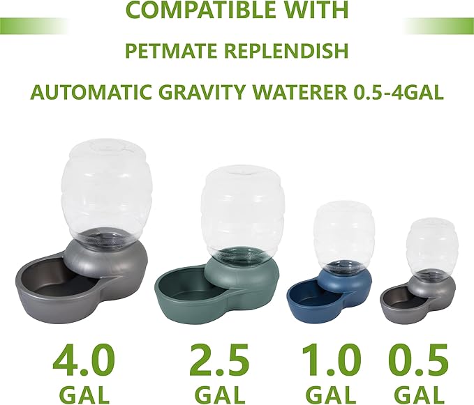 Pet Water Fountain Charcoal Replacement Filters Compatible with Petmate Replendish Mason Gravity Waterers, Automatic Cat Dog Water Bowl Dispenser Filters Replacement(6 Pack)