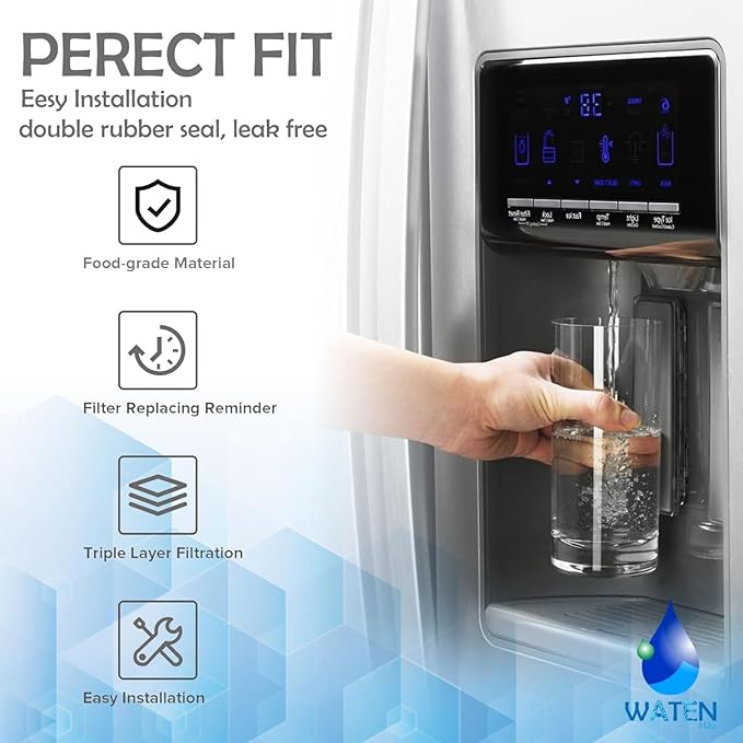 ICE2 F2WC9I1 Ice Maker Filter Replacement, Compatible with ice2 F2WC9I1 W10565350, W10480323, 3 Pcs