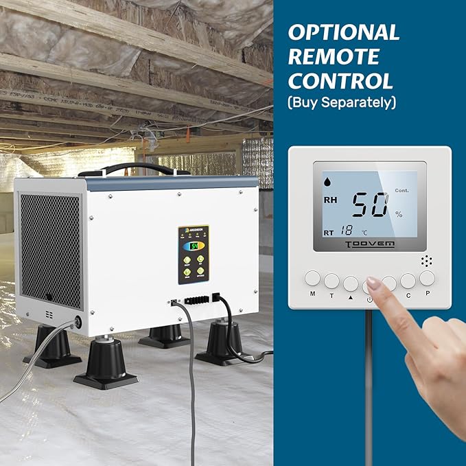 ARGENDON Commercial Dehumidifiers with Pump and Drain Hose for Crawlspace, Basement, 120 PPD Energy Star Crawl Space Dehumidifier for Large Spaces, Job Site, Auto Defrost, 5-Year Limited Warranty