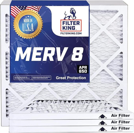 Best 21x21x2 Air Filters | 4 Pack | MERV 8 HVAC Pleated AC Furnace Filters, Protection Against Mold and Pollen, Allergen Reduction, Increases Air Quality