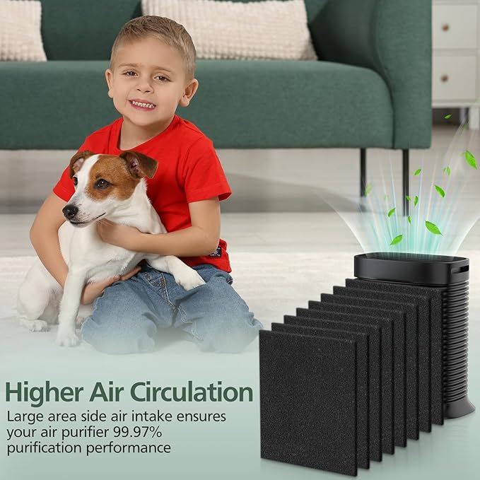 4 Pack HPA300 Pre Filter A, HRF-A300 Pre Kit Filter for Honeywell HPA300 Air Purifier, Precut Activated Carbon Prefilter for HPA300, HPA304, HPA3300, HPA5300, HPA8350 Series