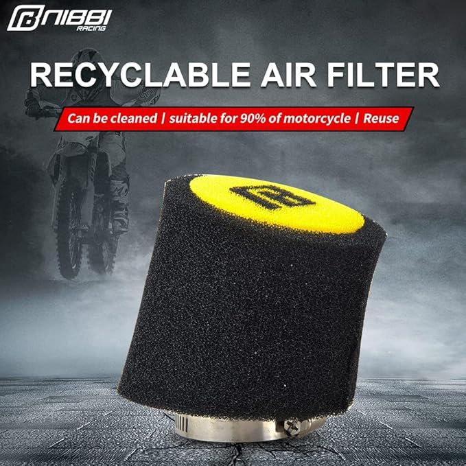 NIBBI Foam Air Filter,Universal Motorcycle 35mm Replacement High Performance Air Filter Intake Cleaner For Go Kart Moped Pit Dirt Bike Parts Motorbike