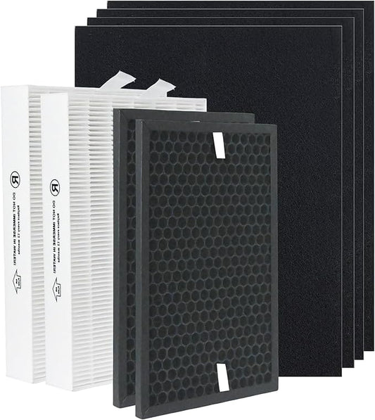 HPA5200B True HEPA Replacement Filter Compatible with Honeywell InSight HPA5200B HPA5250 Air Purifiers, PowerPlus HPA3200, Replace HRF-R2(2Filter R) HRFSC1(2Filter S) HRF-A200(4Filter A) HRF-ARVP200