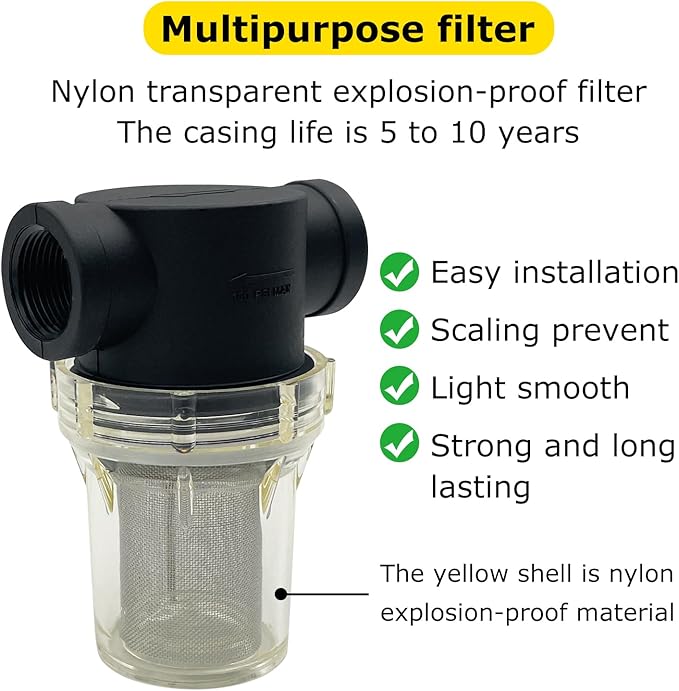 1/2" Female NPT in-Line Strainer with 40 mesh Stainless Steel Filter Screen (1/2“ 40 Mesh)