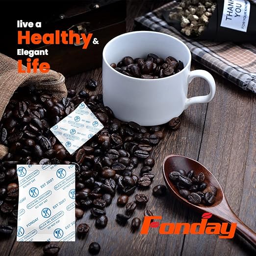 1 Gram 2000 Packets Fonday Food Grade Silica Gel Desiccants Packs Moisture Absorbers Dehumidifier