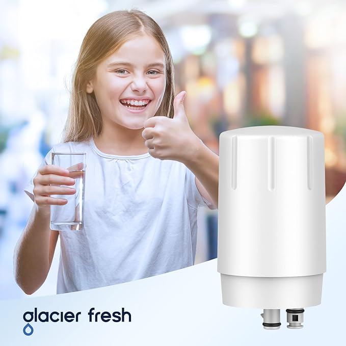 GLACIER FRESH Faucet Filter Replacement, Replacement for Brita Faucet Filter, 36311 On Tap Water Filter, Compatible with FR-200, FF-100, and All Brita Tap Water Filters (Pack of 3)
