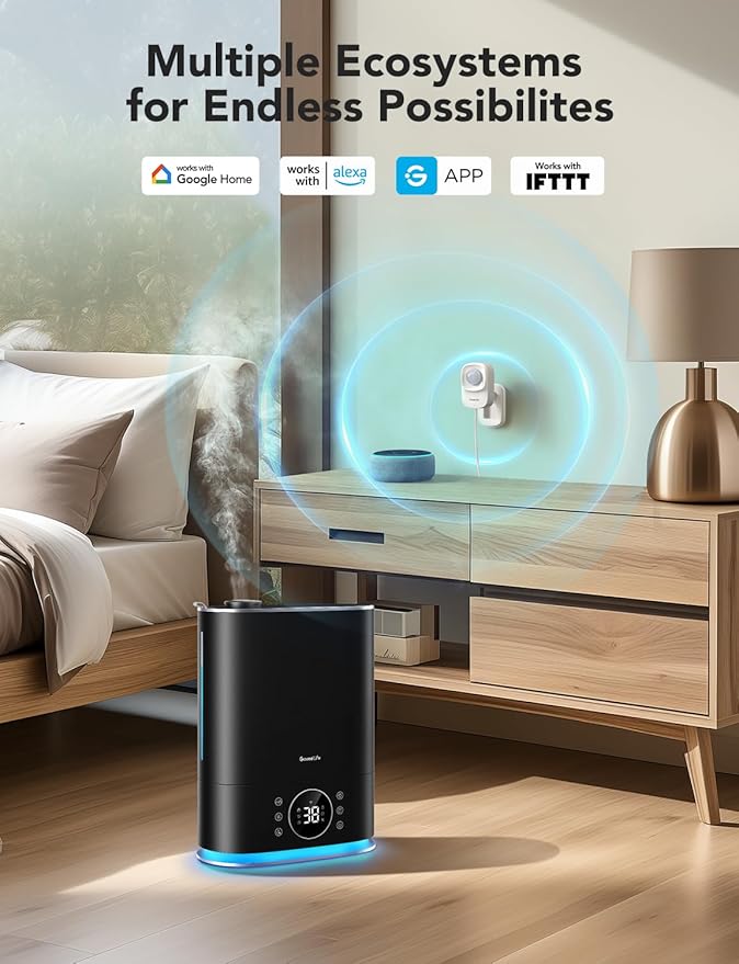 GoveeLife Human Presence Sensor, 2.4 GHz Wi-Fi Required, Smart mmWave Radar & PIR Wired Motion Sensor, Zone Positioning, Multi-Person Detection, Support Alexa & Google Home, for Indoor Home Automation
