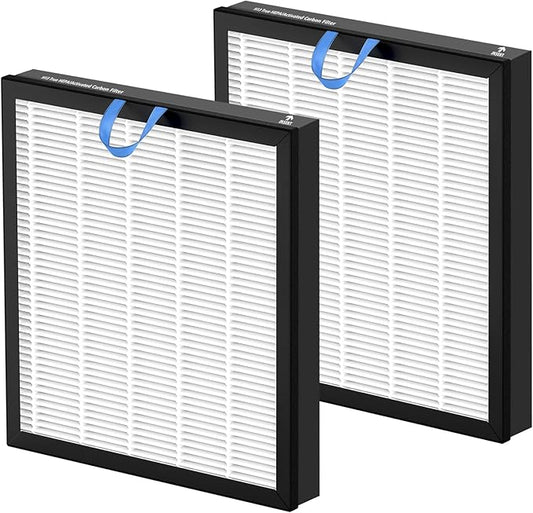 2 Pack Vital 100S Replacement Filter Compatible with LEVOIT Vital 100S and 100S-P Air Purifier, 3-in-1 with High-Efficiency Activated Carbon Vital 100S Filter for Home, Vital 100S-RF, White