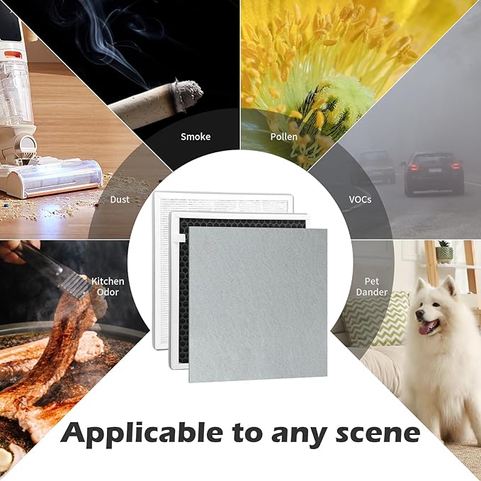 2 Packs IC-5018 IC-5120 Replacement Filter for InvisiClean Aura IC-5018, Aura II IC-5018 and Sensa IC-5120, 4 in 1 filter of Activated Carbon Filter