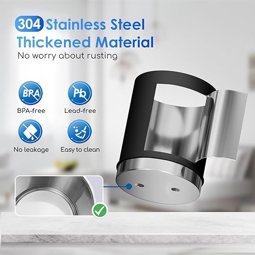 Purewell 3-Stage 0.01μm Ultra-Filtration Gravity Water Filter System, NSF/ANSI 42&372 Certification, 304 Stainless Steel Countertop System with 2 Filters and Stand, Reduce 99% Chlorine, 2.25G, PW-OB