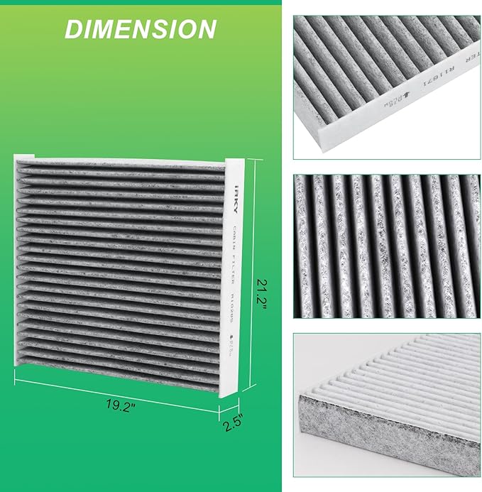 CF10285 CP285 Carbon Cabin Air Filter Compatible with Toyota Camry 4Runner Rav4 Lexus Pontiac Scion Jaguar Land Rover includes Activated Carbon 3 Packs