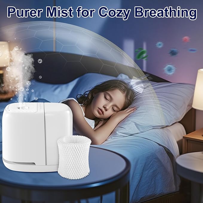 Humidifier Replacement Filter Compatible with Canopy Bedside and Nursery Humidifiers, Wood Pulp & Paper Filter, 4 Pack