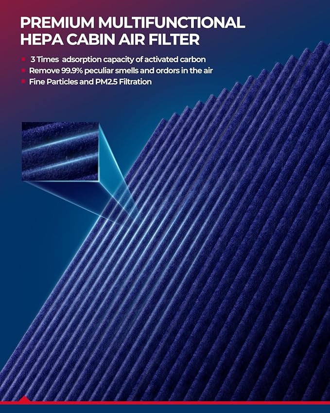KAX Premiun Cabin Air Filter CF11173 Replacement for Nissan Altima (2007-2012), Murano, Maxima (2009-2014), Quest (2011-2017), Strong Adsorption w/Upgraded Activated Carbon