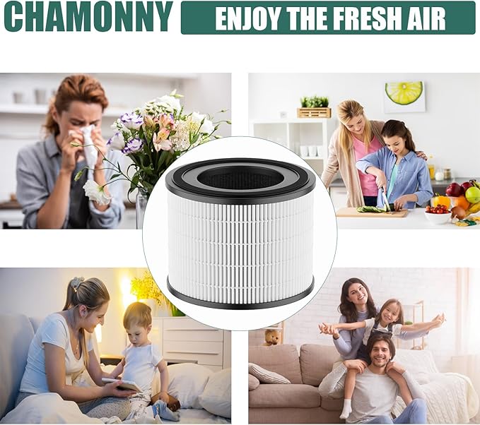 AP-S0610L Filter Replacement, 3-in-1 H13 True HEPA & Activated Carbon Filter, Compatible with MOO-KA AP-S0610L Air Purifier, 2 Pack