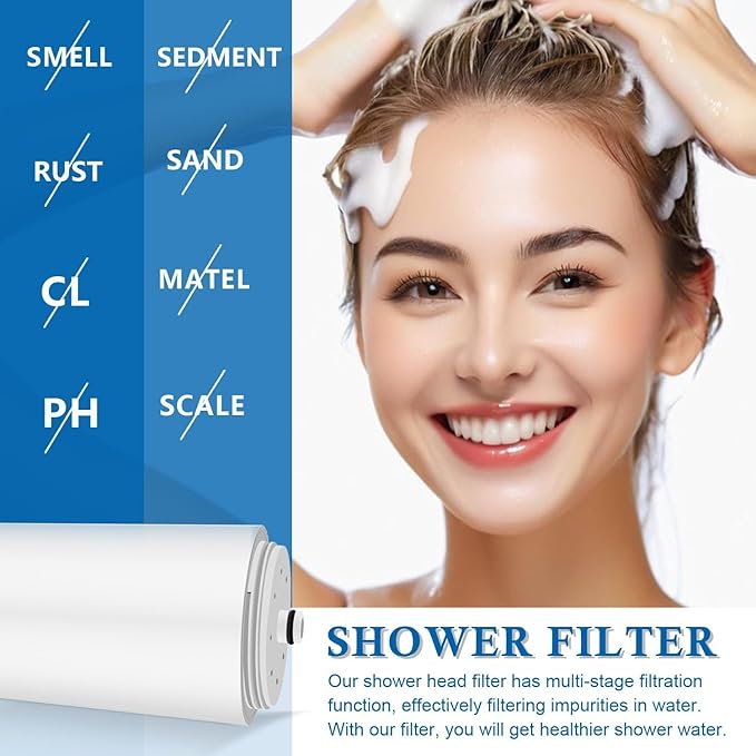 AWO 2 PACK Replacement Shower Head Filter Cartridge Compatible with Aquasana® AQ-4125,AQ-4100,AQ-4105,AQ-4100NSH,AQ-4105CHR Shower Filtration Systems for Hard Water Reduces Chlorine,Soften Skin & Hair