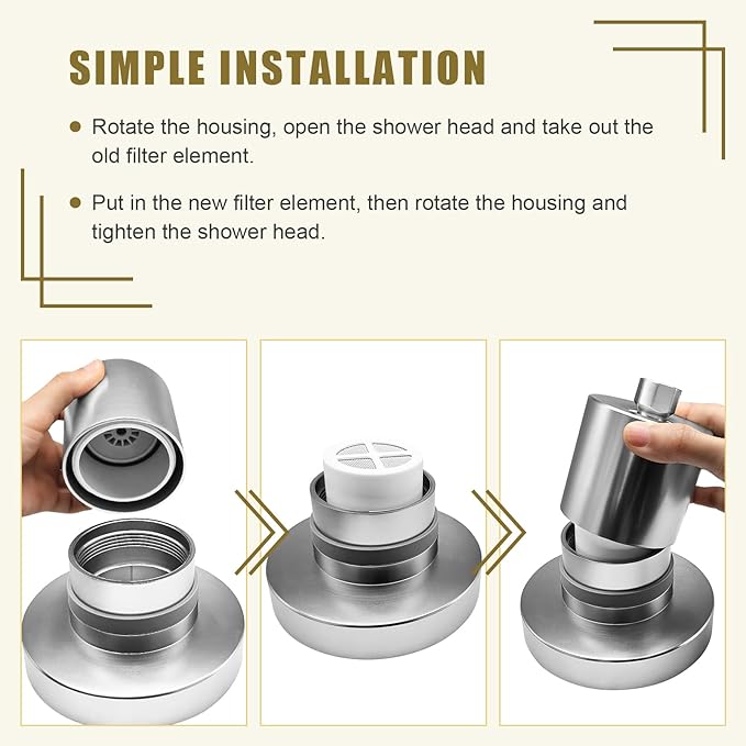 Replacement Cartridge Shower Filter for jolie shower head filter (2 pcs)