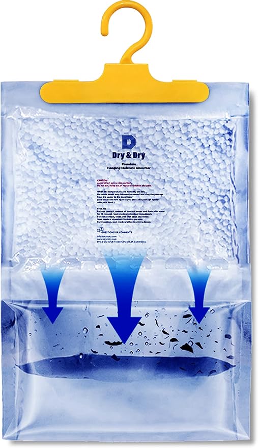 Dry & Dry 18 Pack [14 OZ] Premium Moisture Absorbers - Dehumidifier for Home, Basement, Bedroom - Small Dehumidifiers