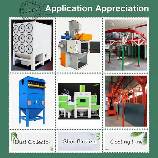 Dust Collector Filter Industrial Flame Retardant Cartridge with Outer Mesh - OD: 12.6'' H: 26'' (320 * 660mm) for Powder Dust Collector Sand Blast Coating Shot Blasting Machine Filter Element