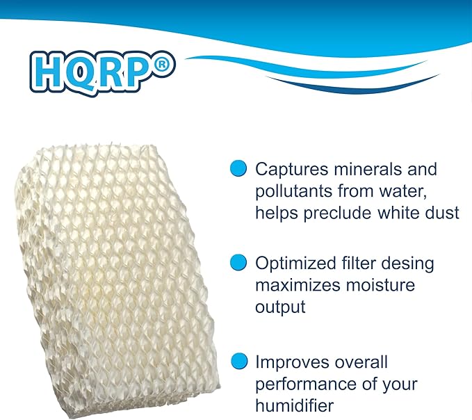 HQRP 6-Pack WF813 Humidifier Wick Filter for ProCare PCCM-832N PCCM-840 Cool Mist Humidifiers, AC813 PCWF813 PCWF813-24 Replacement