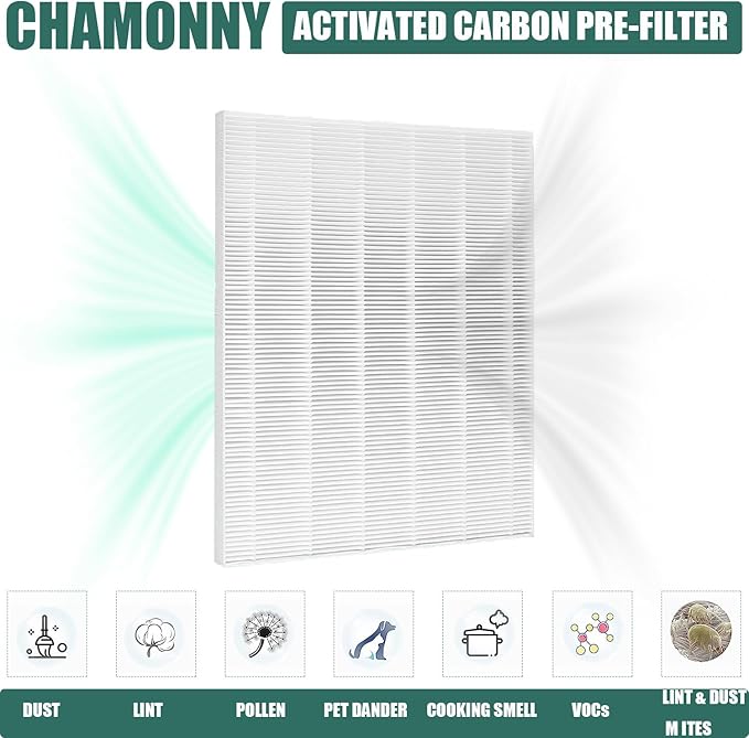 D480 True HEPA Replacement Filter D4, Compatible with Winix D480 Air Purifier, Compare to Winix D4 Filter, Item Number 1712-0100-00, 1 H13 True HEPA Filters + 4 Activated Carbon Pre-Filters