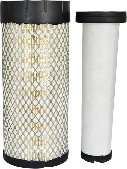 Air Filter Kit AT338105 AT336803 Compatible with John Deere 312GR 313 314G 315 316P 316GR 317P 317G 318P 318E 318G 319E 320E 320G 323E 324E 324G 325G CT315 Skid Steer Loader Primary Secondary